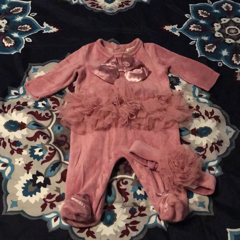 Baby girl pj with headband